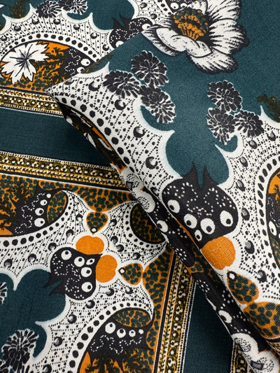 Viscose Mercerised Crepe - Vintage Scarf - 157cm