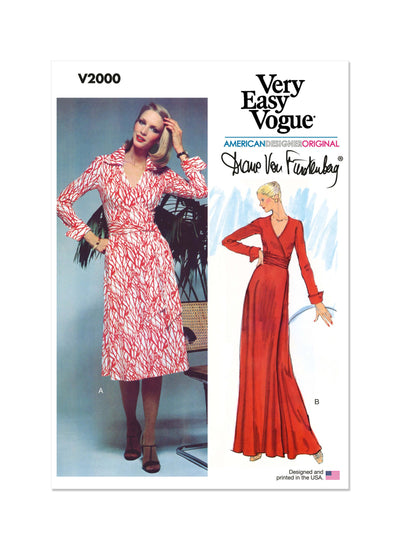 Pattern - Vogue - V2000 -  Misses’ DVF Wrap Dress by Diane von Furstenberg
