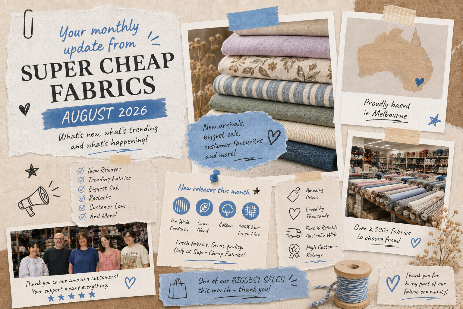 New Fabric Arrivals: August 2026 | Super Cheap Fabrics