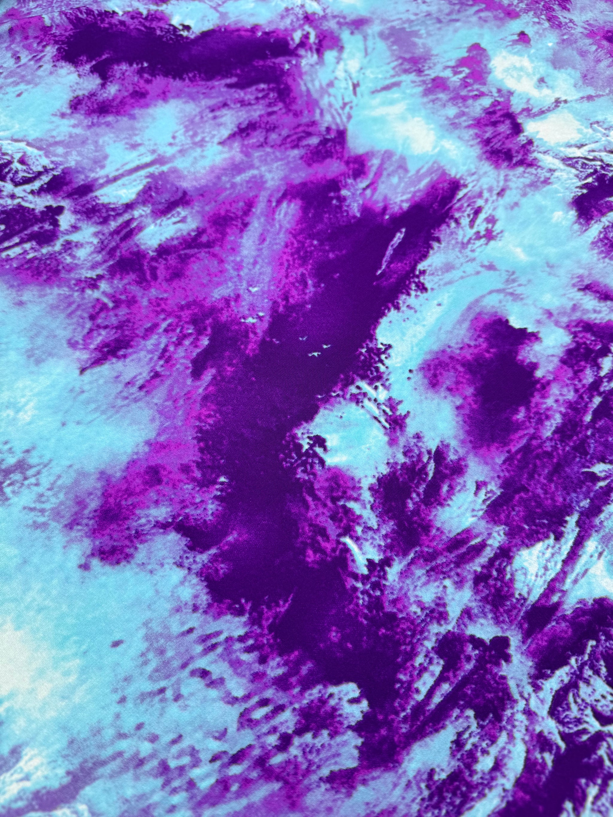 Designer Printed Lycra - Amethyst Mist - 150cm