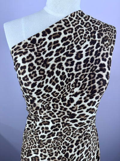 Printed Cotton Lycra - Velvet Jaguar - 160cm