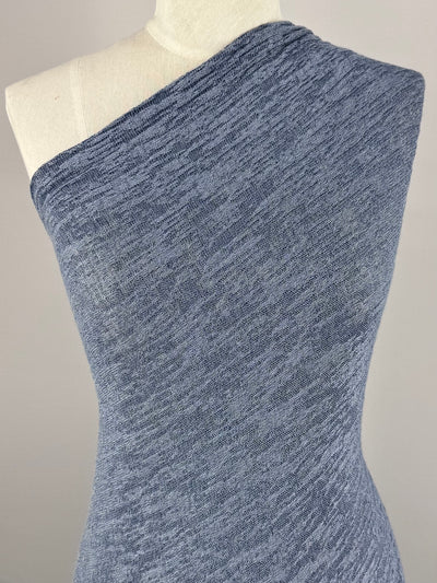Textured Knit - Faded Denim - 140cm