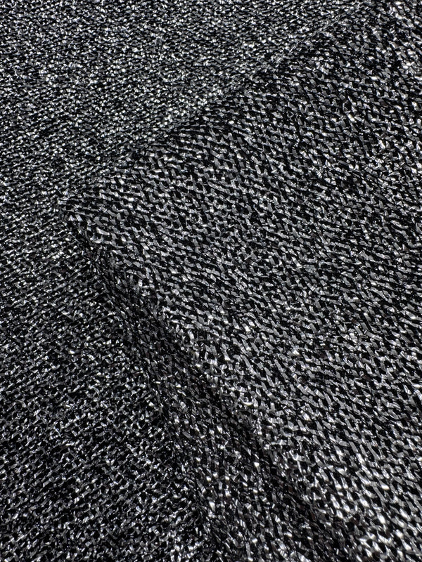 Lurex Stretch Knit - Grey - 155cm