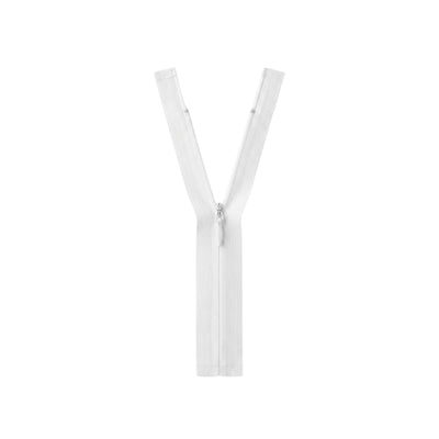 Invisible Zip - White 40cm