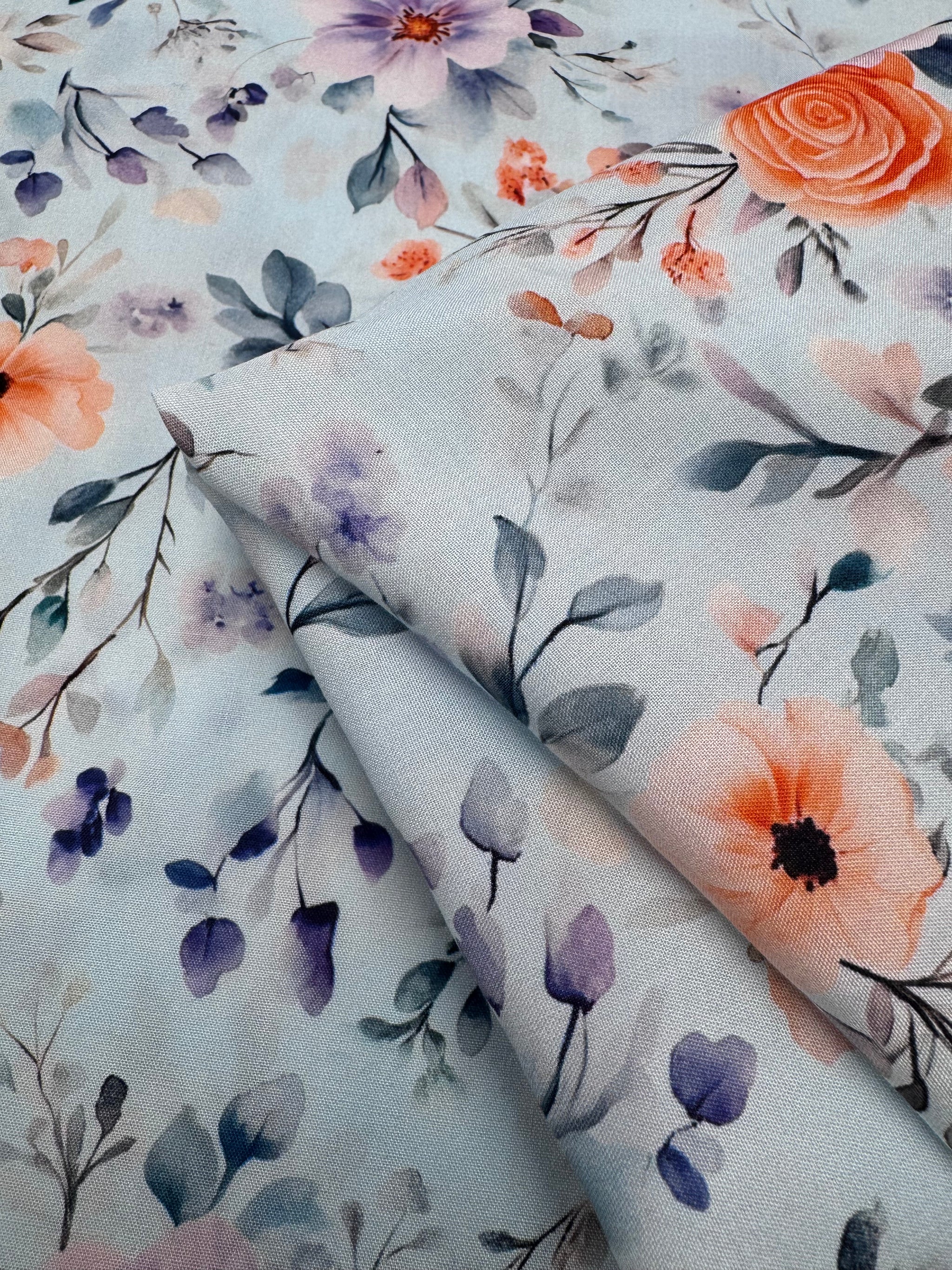Silkyfall rayon - Misty bloom - 150cm