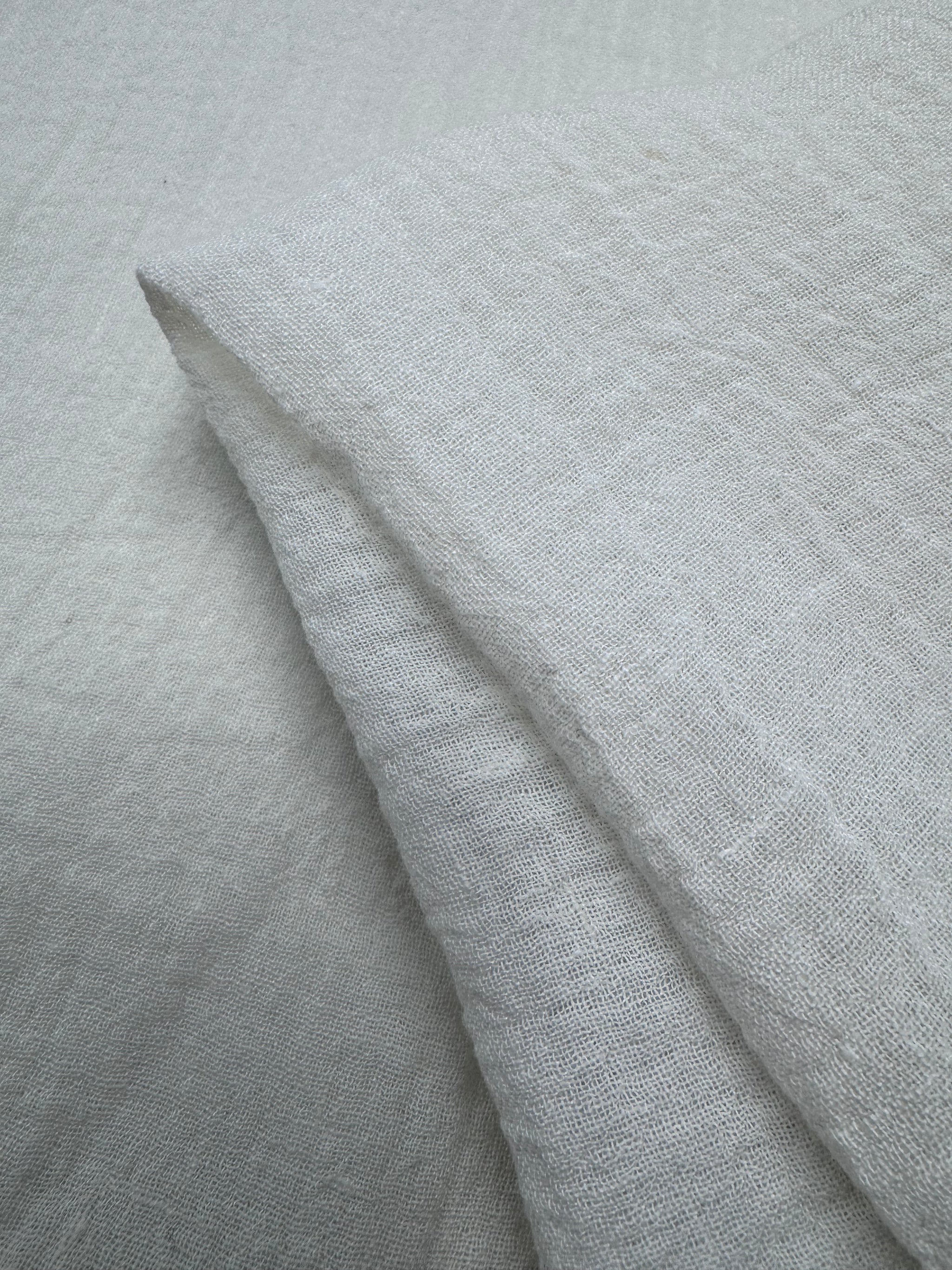 100% Pure Linen Muslin - Ivory - 140cm
