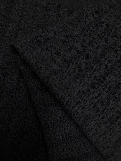 Chunky Knit - Black - 160cm