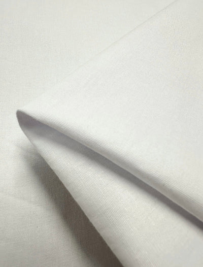 Stretch Plain Cotton - White - 150cm
