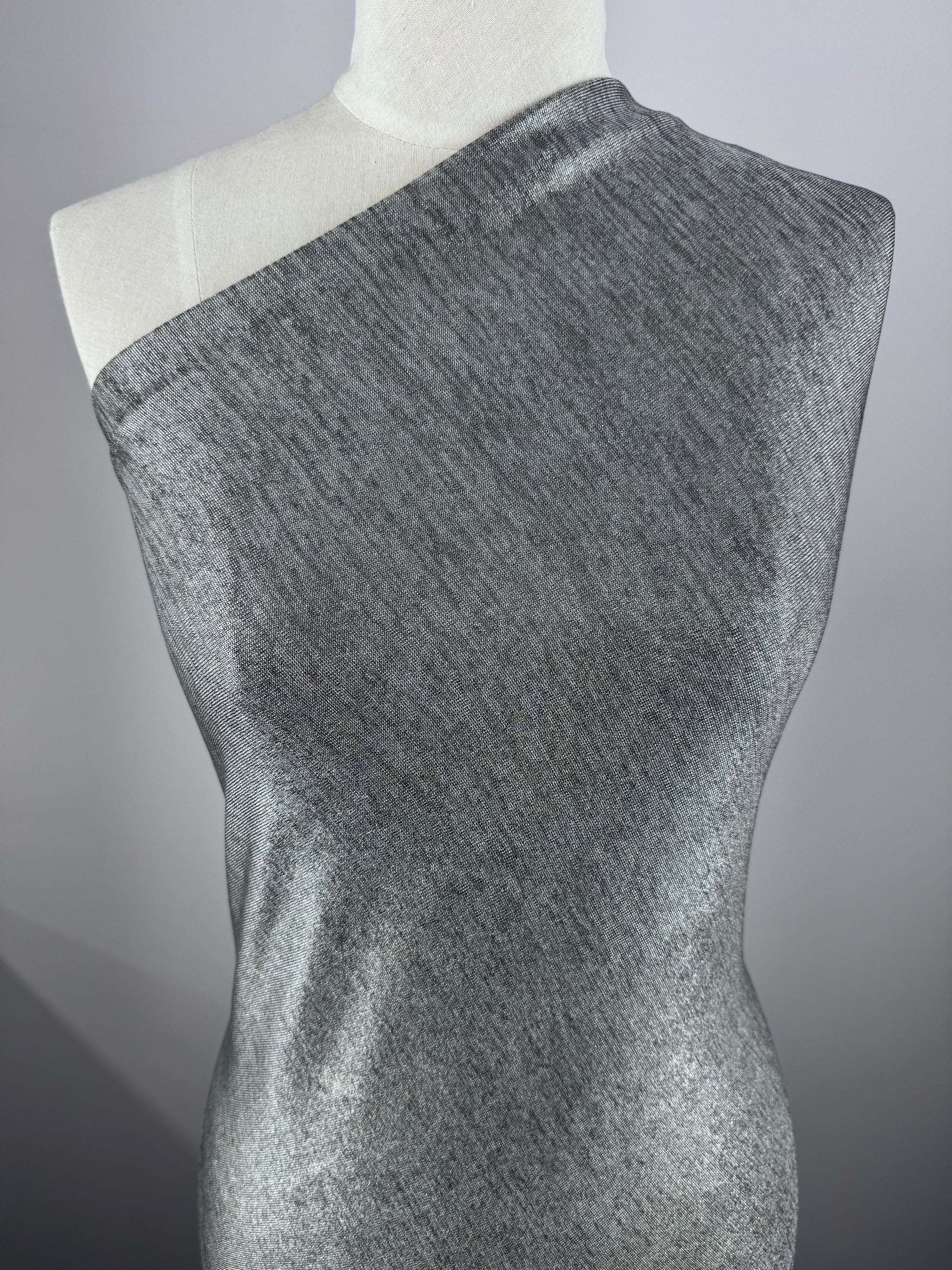 Metallic Knit Jersey - Grey - 145cm