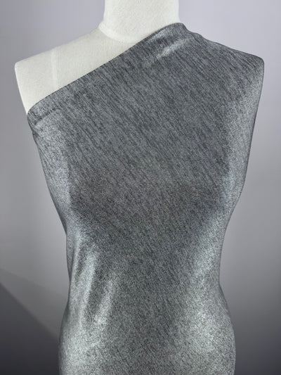 Metallic Knit Jersey - Grey - 145cm