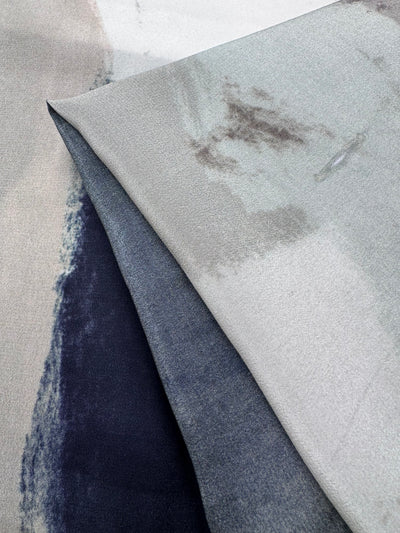 Pure Printed Silk Crepe - Monochrome Drift - 135cm