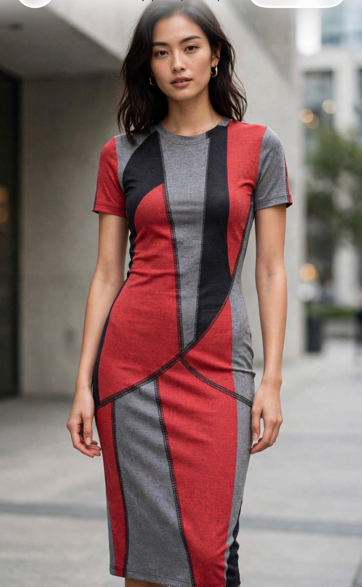 Geo Circuit textured knit fabric - view 3