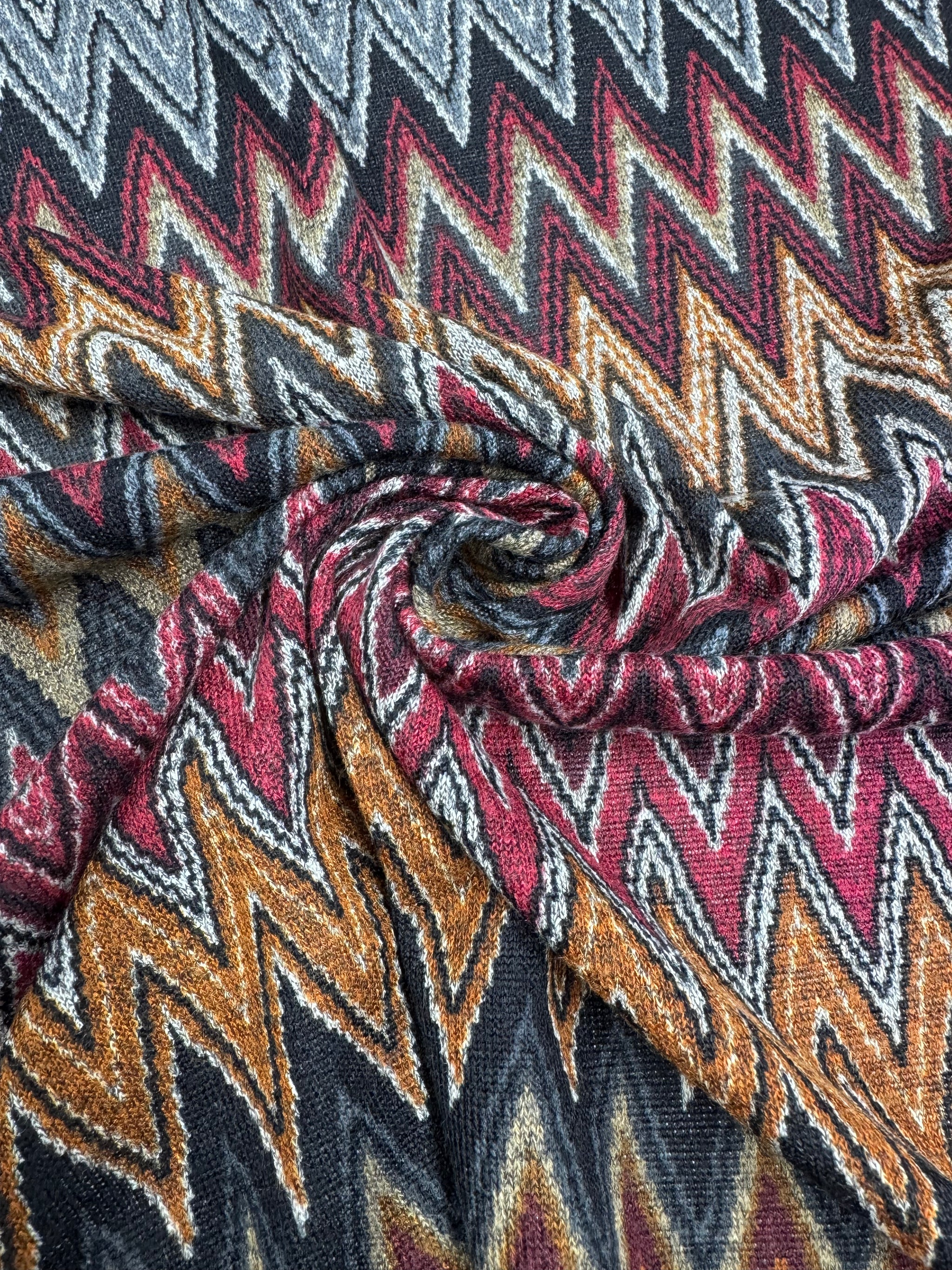 Textured Knit - Amber Zigzag - 150cm