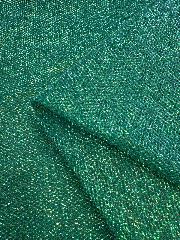 Lurex Stretch Knit - Emerald - 155cm