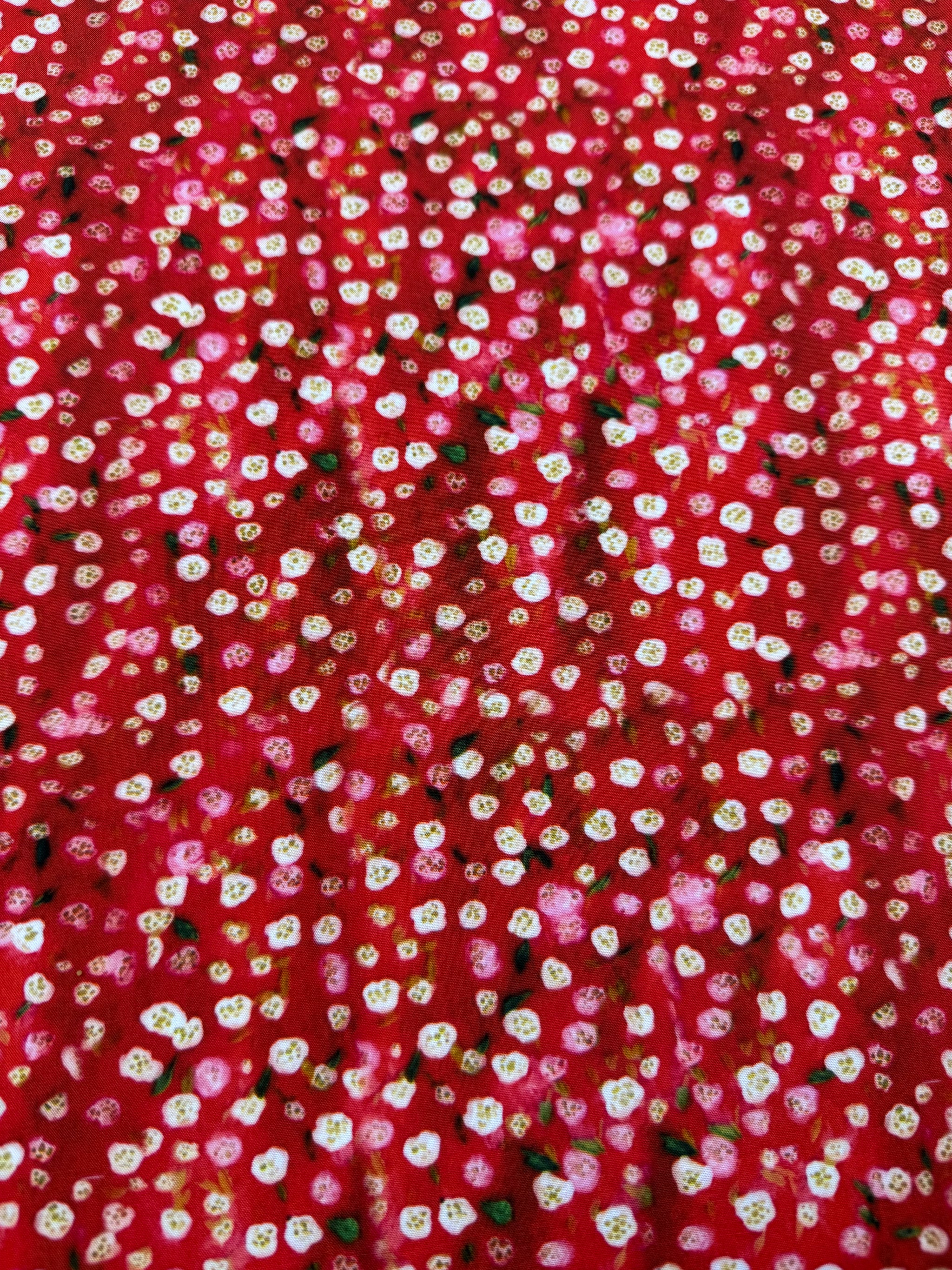 Silkyfall rayon - Cherry Ditsy - 150cm