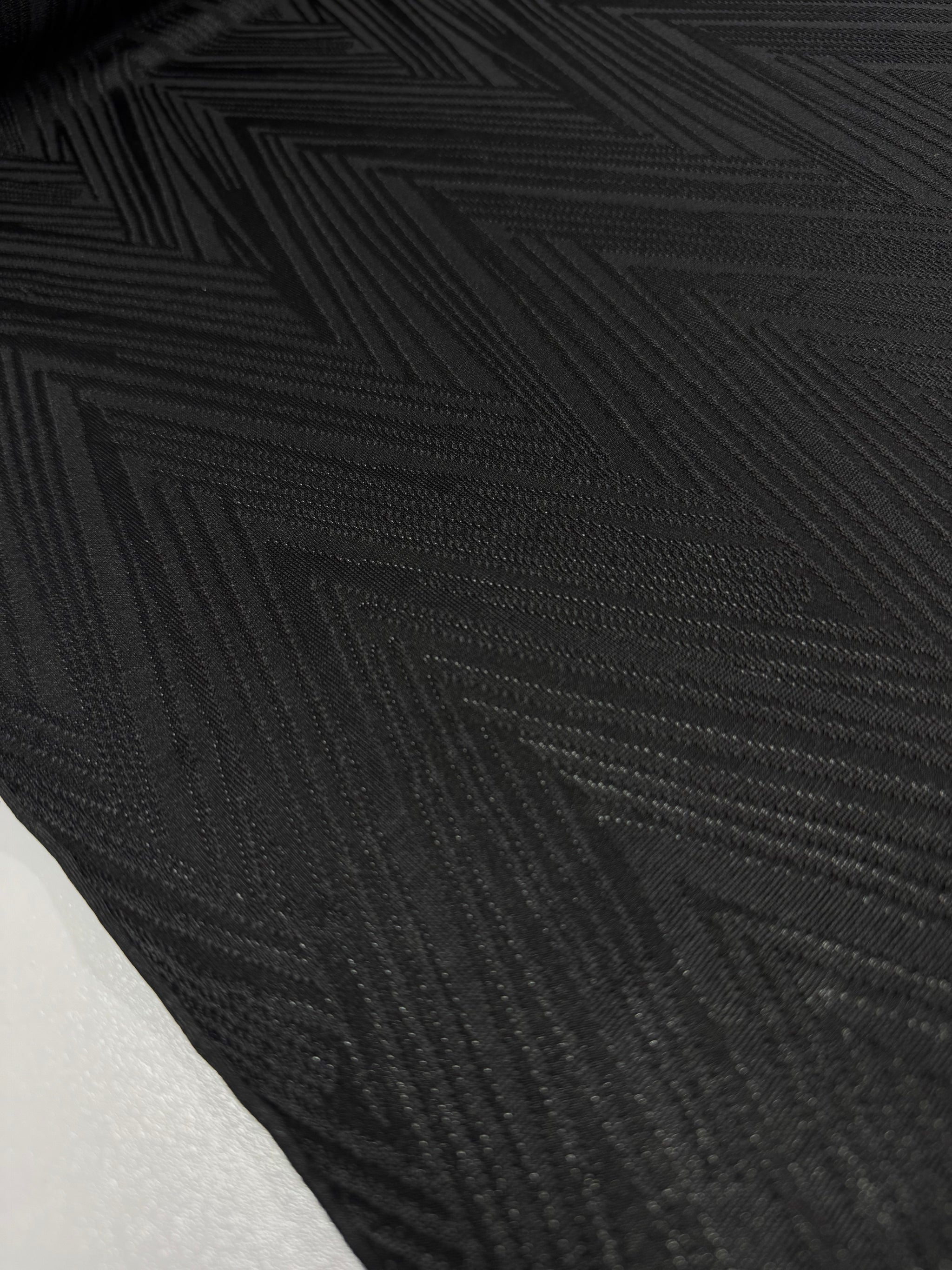 Textured Knit - Black Terrain - 160cm