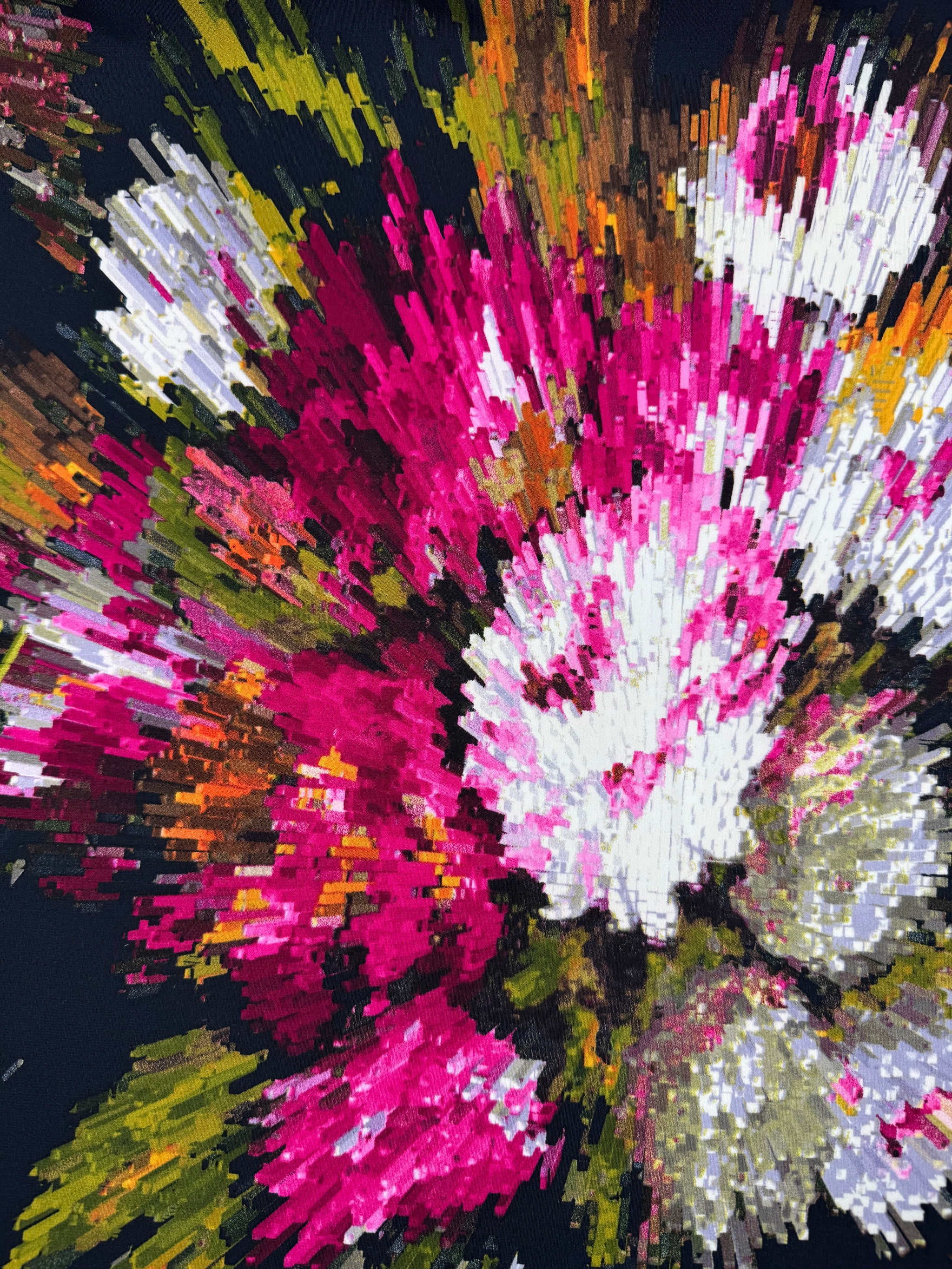 Designer Lycra - Pixel Poppy - 150cm