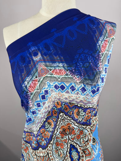 Designer Lycra - Cobalt Bazaar - 150cm