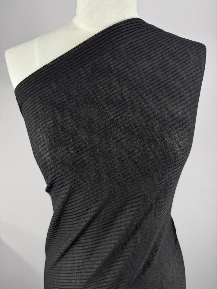 Rib Knit - Black | Super Cheap Fabrics