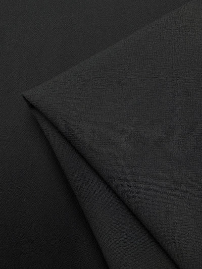Pure Wool Crepe Suiting - Black - 150cm