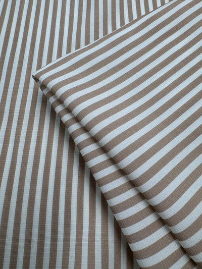 Mercerised Cotton - Sand stripe - 145cm