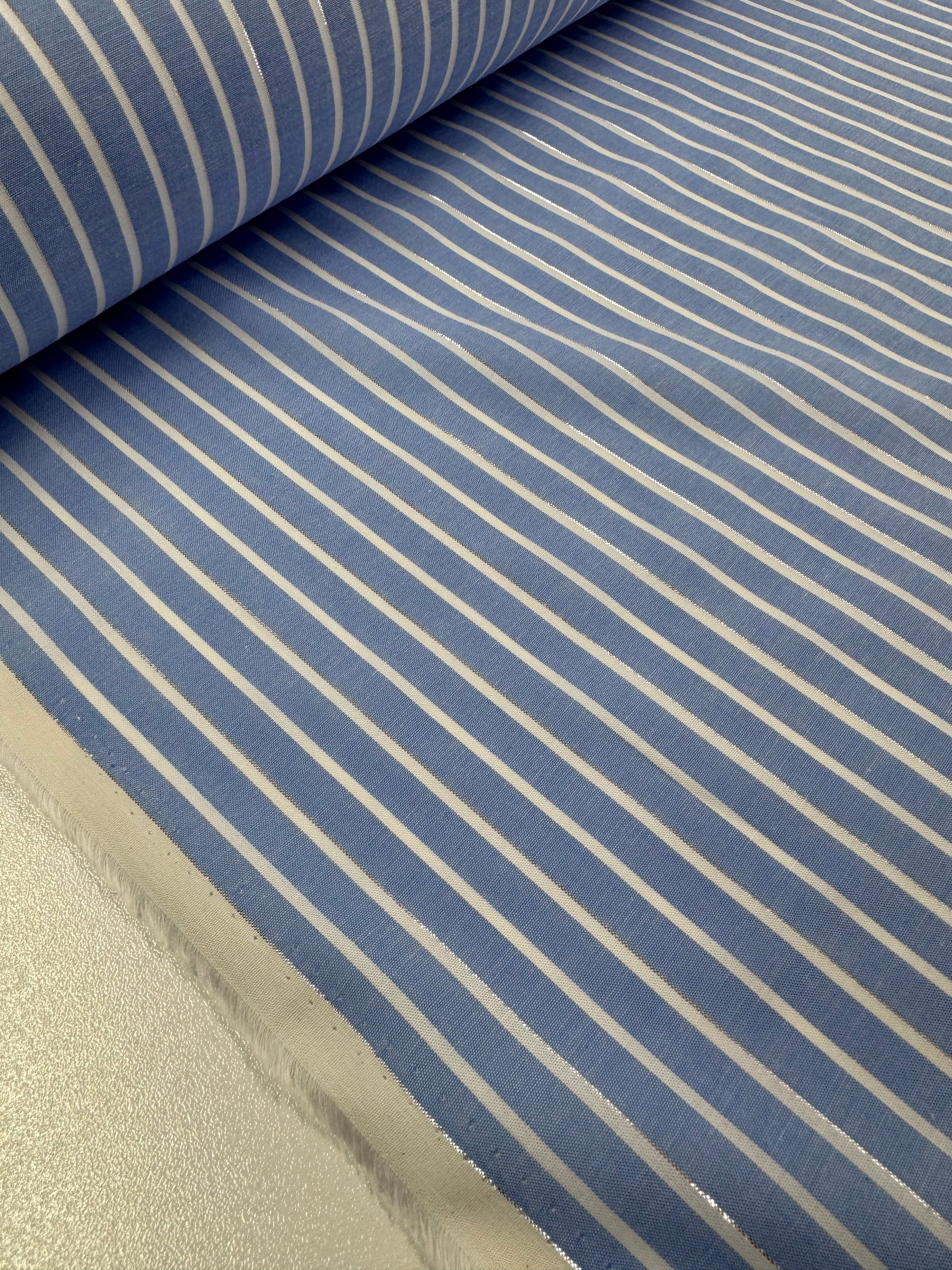Cotton Stripes -  Boy Blu - 150cm