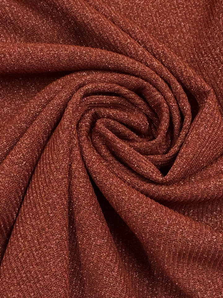 Viscose Rib Knit - Ketchup & Gold | Super Cheap Fabrics