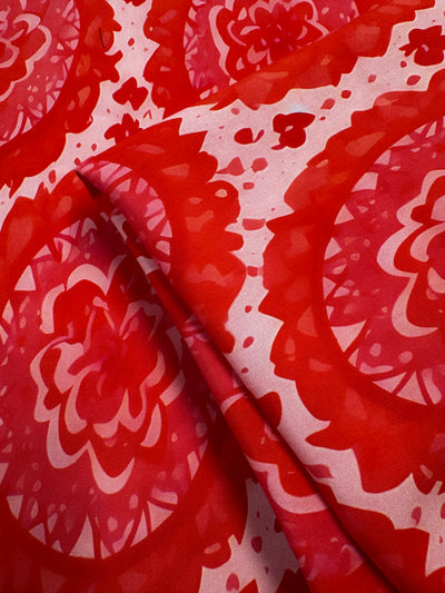 Designer Rayon - Scarlet Medallion - 145cm