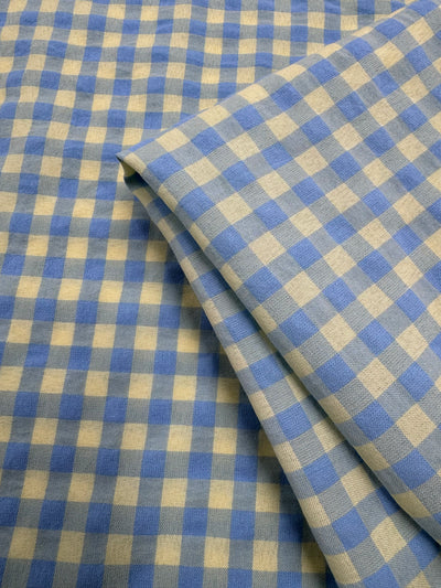 Linen Blend - yellow & Blue  - 145cm