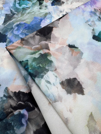 Printed Crepe -Azure Mist - 148cm