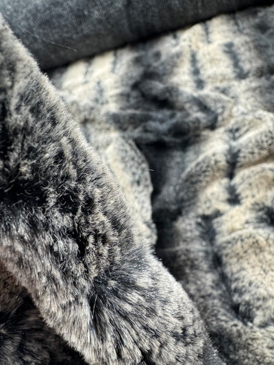 Designer mink faux fur fabric