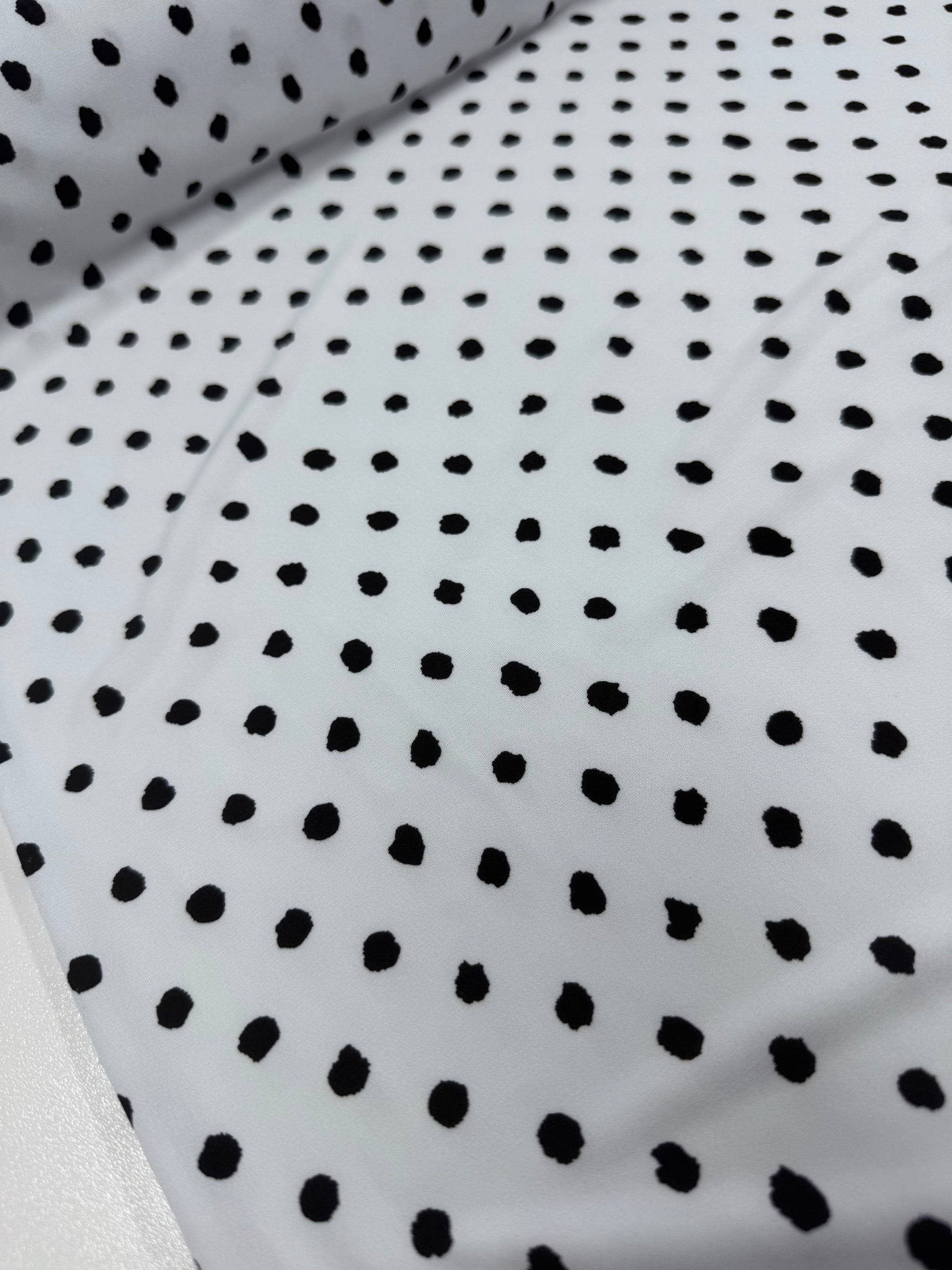 Designer Printed Lycra -  Mono Spot - 150cm