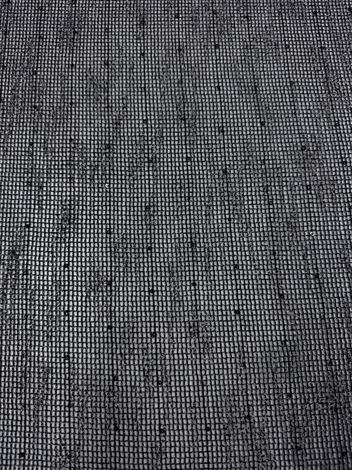 Textured Knit - Sparse Black | Super Cheap Fabrics
