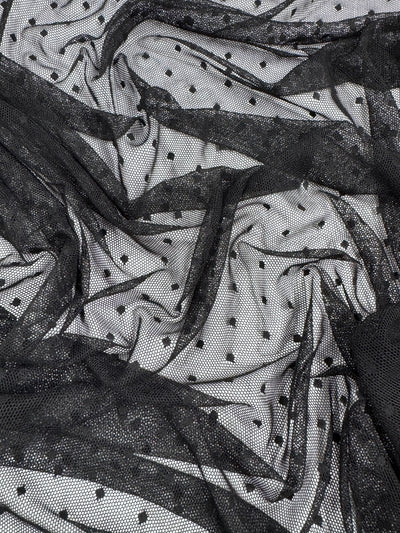 Designer Mesh - black Dots - 150cm
