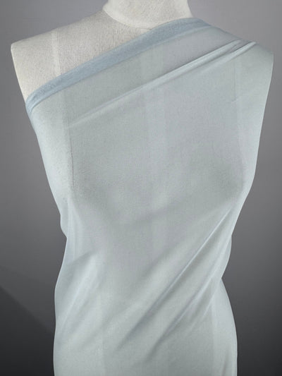 Pure Silk Georgette - Dusty Blue - 135cm