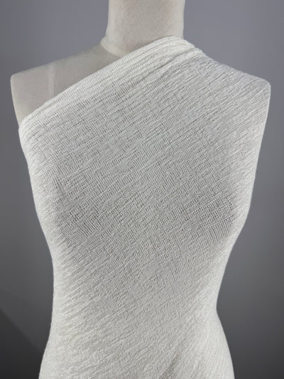 Textured Knit - Ivory - 140cm