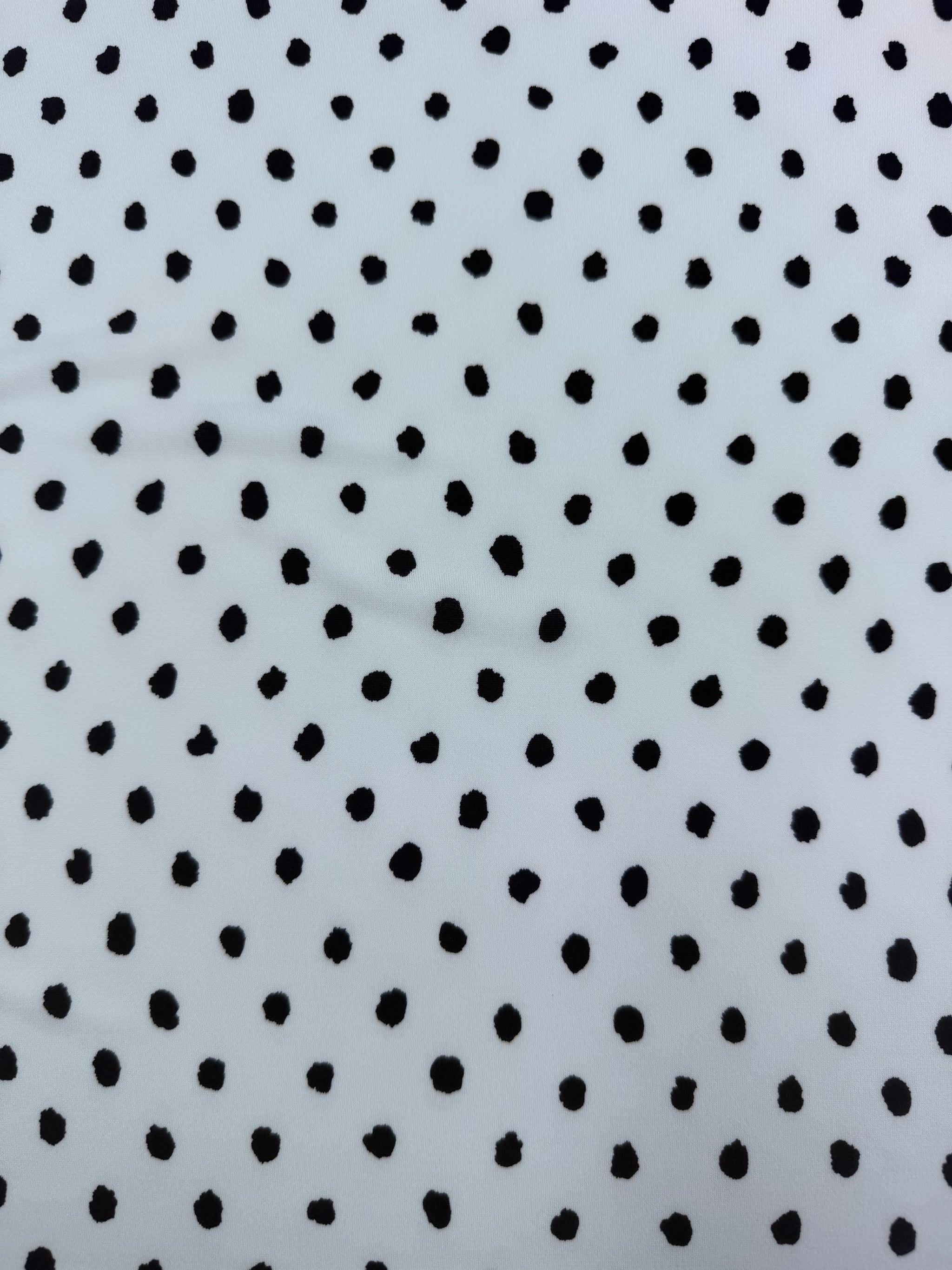Designer Printed Lycra -  Mono Spot - 150cm
