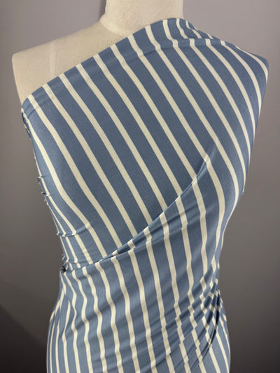 Cotton Lycra - Pale blue / White - 175cm