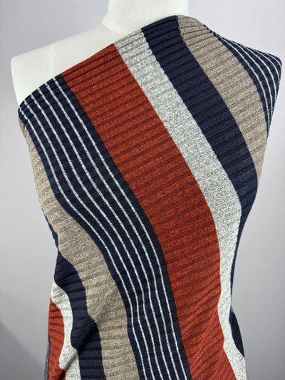 Textured Knit - Riviera Stripe - 148cm