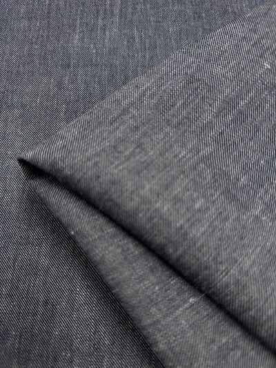 Pure Linen Twill - Charcoal - 144cm