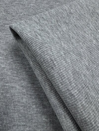Rib Knit 1x1 - Grey Marl - 125 cm
