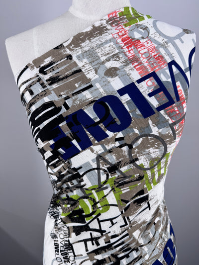 Designer Printed Lycra - Lovers Ink - 150cm