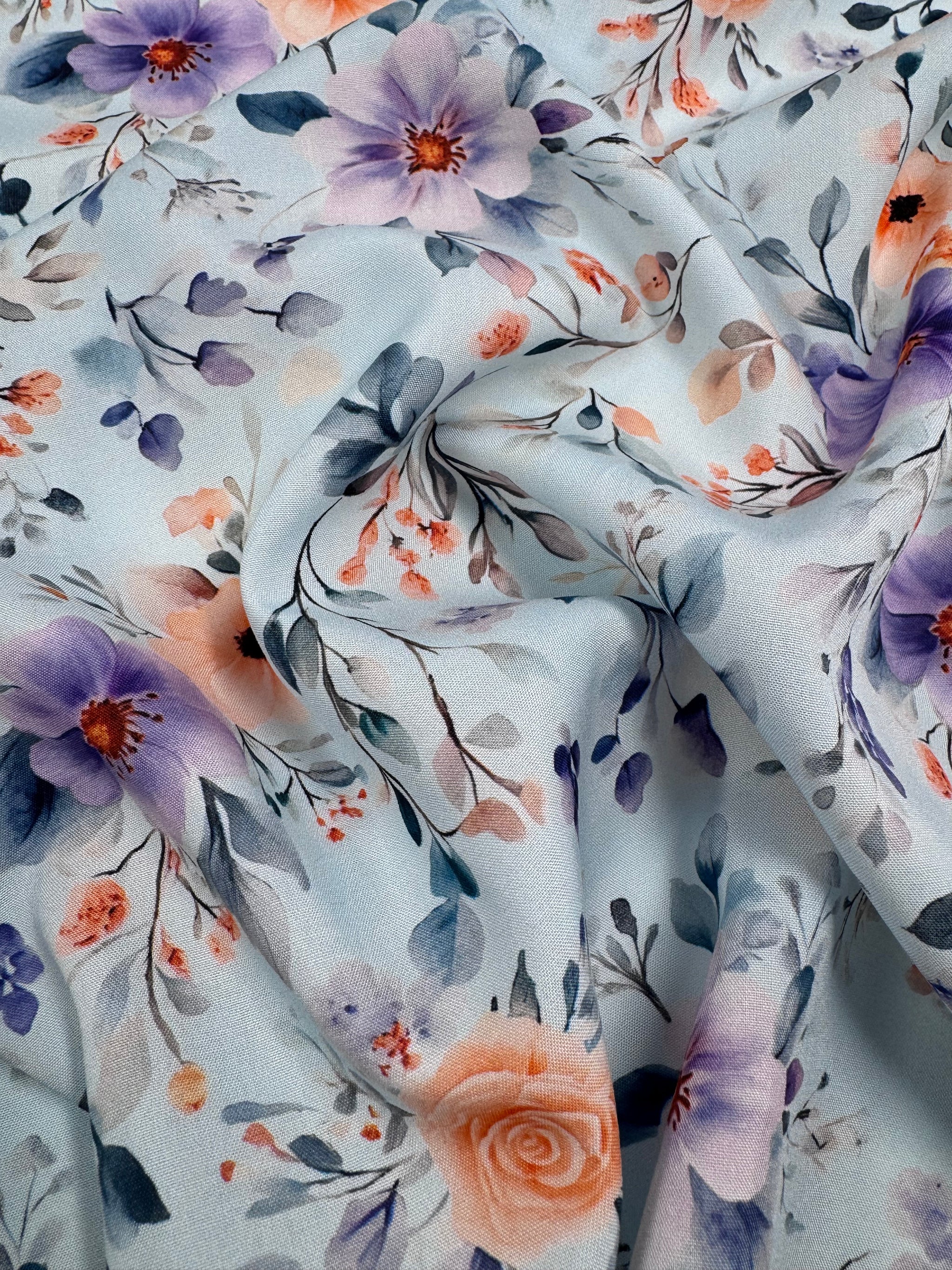 Silkyfall rayon - Misty bloom - 150cm