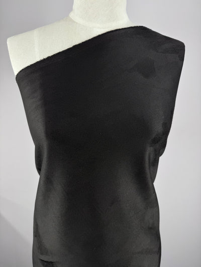 Brushed Scuba Knit - Black - 148cm