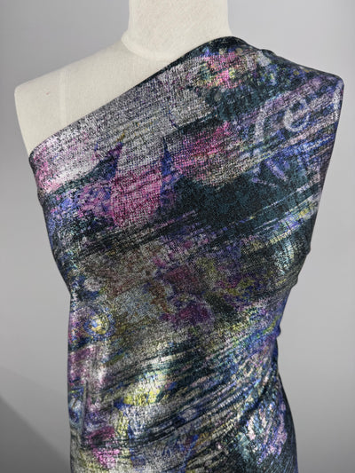 Metallic Knit Jersey - Titanium veil - 140cm