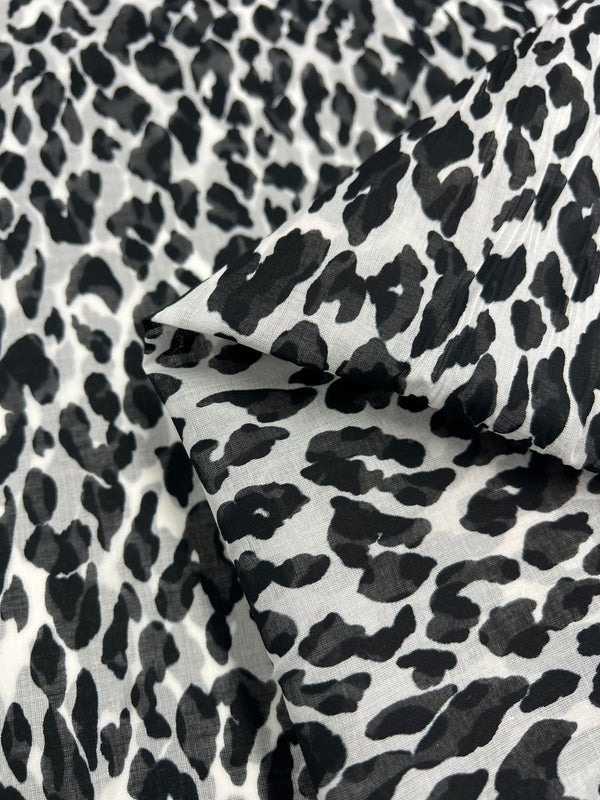 Pure Printed Silk Voile - Cow - 145cm