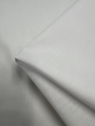 Stretch Plain Cotton - White - 150cm