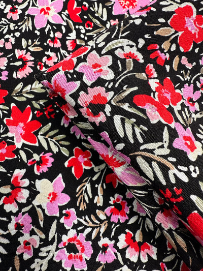 Printed Viscose - Wild Berry - 140cm