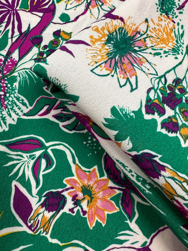 Printed Viscose - Jungle Orchid - 142cm