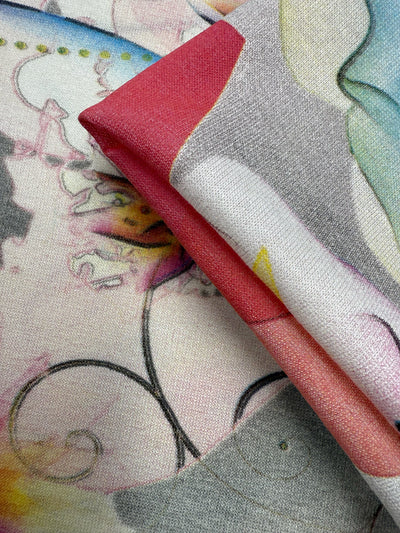 Viscose Knit - Watercolour Bloom - 142cm